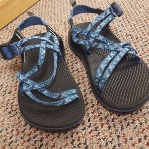 Blue chacos